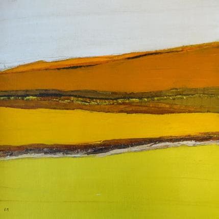 Peinture Champs par Marteau Frederique | Tableau Abstrait Huile Paysages