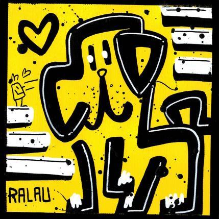 Peinture Pop dog par Ralau | Tableau Pop-art Acrylique Animaux, Scènes de vie