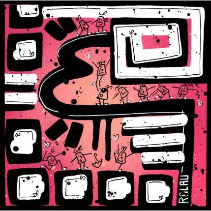 Peinture Quick breakfast par Ralau | Tableau Pop-art Acrylique Scènes de vie