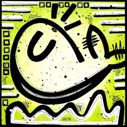 Peinture Ocean planet par Ralau | Tableau Pop-art Acrylique Animaux