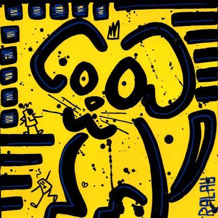 Painting Half rat half dog by Ralau | Painting Pop-art Acrylic Animals