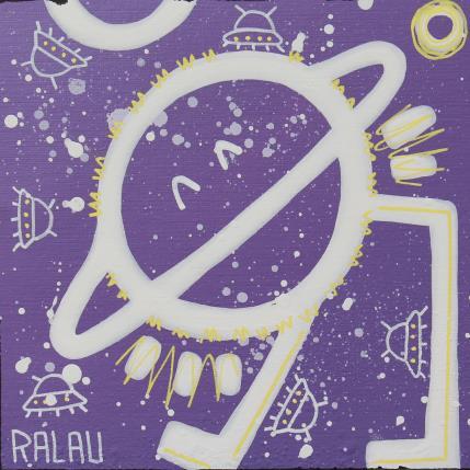 Painting Cosmic planet by Ralau | Painting Pop-art Acrylic Life style