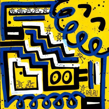 Peinture Mental mechanics par Ralau | Tableau Pop-art Acrylique Scènes de vie