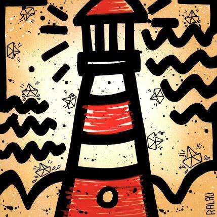 Peinture Boat crash par Ralau | Tableau Pop-art Acrylique Marine, Scènes de vie