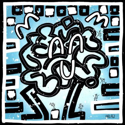 Painting Factory brain 1 by Ralau | Painting Pop-art Acrylic Life style