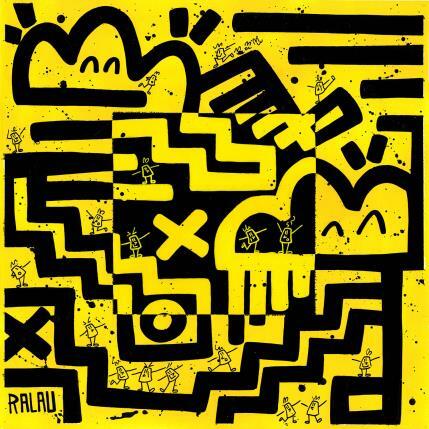 Painting Game 21 by Ralau | Painting Pop-art Acrylic Life style