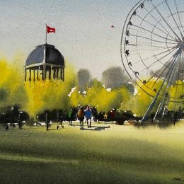 Painting Our Talk by Min Jan | Painting Figurative Watercolor Pop icons, Urban