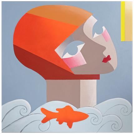 Painting Baigneuse by Gustavsen Karl | Painting Figurative Acrylic Life style