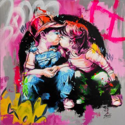 Painting Kiss me by Sufyr | Painting Street art Acrylic, Graffiti Life style