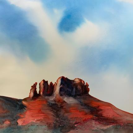 Peinture SEDONA 76 par Seruch Capouillez Isabelle | Tableau Figuratif Aquarelle Nature, Paysages, Sport