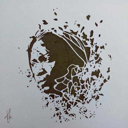 Peinture Doute par Louafi Valentine | Tableau Figuratif Minimaliste, Portraits