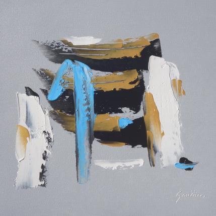 Peinture Graphic par Gaultier Dominique | Tableau Abstrait Huile Noir & blanc