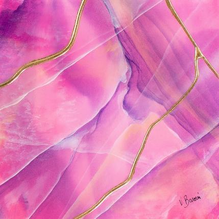 Painting Romance d'onyx by Baroni Victor | Painting Abstract Acrylic Minimalist