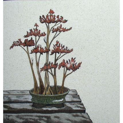 Peinture Bonzaï par Jovys Laurence  | Tableau Matiérisme Sable Natures mortes