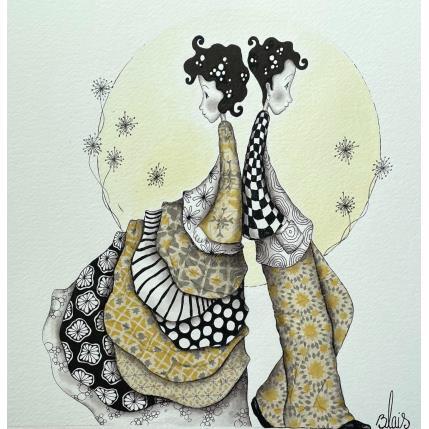 Peinture Félicie et Gaspard  par Blais Delphine | Tableau Art naïf Acrylique Scènes de vie