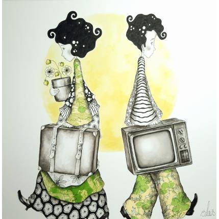 Peinture No regrets  par Blais Delphine | Tableau Art naïf Acrylique