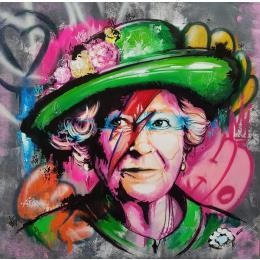 Pintura Queen Bowie Dreamer por Sufyr | Pintura Street art Acrylic, Graffiti Pop icons