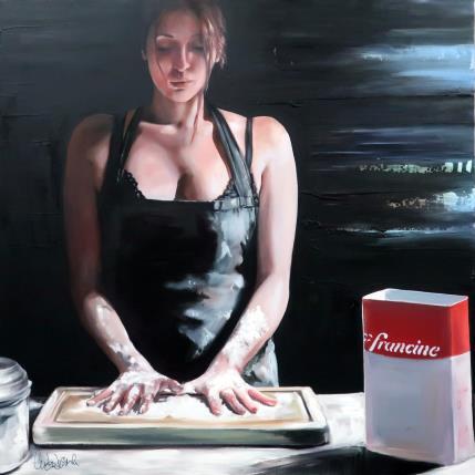Painting Leçon de cuisine N°6 by Desserle Cecile | Painting Figurative Oil Life style, Portrait