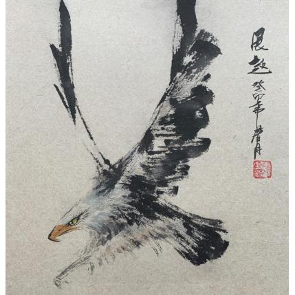 Peinture Outstretched wings  par Yu Huan Huan | Tableau Figuratif Aquarelle, Encre Animaux