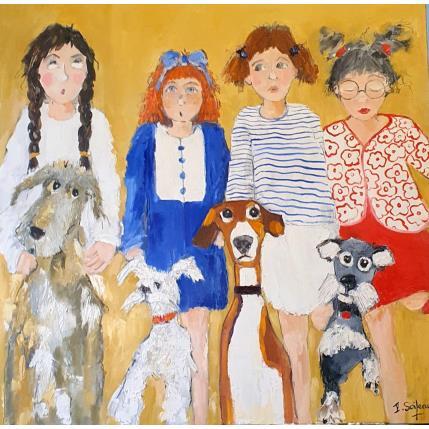 Painting C'est qui les plus beaux by Soizeau Françoise | Painting Figurative Acrylic Animals, Life style