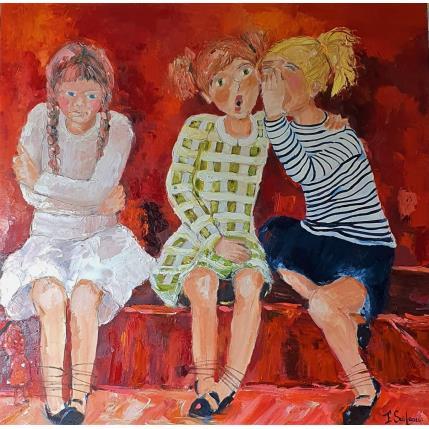 Painting Le secret by Soizeau Françoise | Painting Figurative Acrylic Life style
