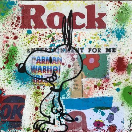 Peinture Snoopy rock par Kikayou | Tableau Pop-art Graffiti Icones Pop