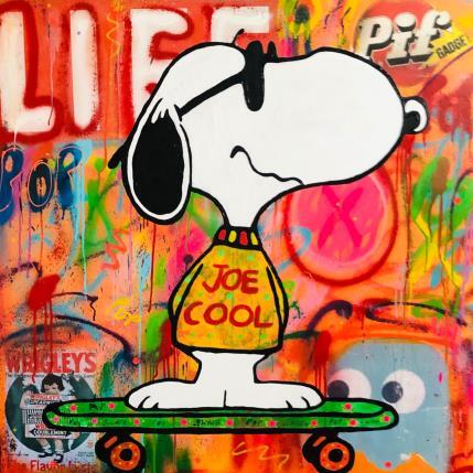 Peinture Snoopy skate par Kikayou | Tableau Pop-art Graffiti Icones Pop
