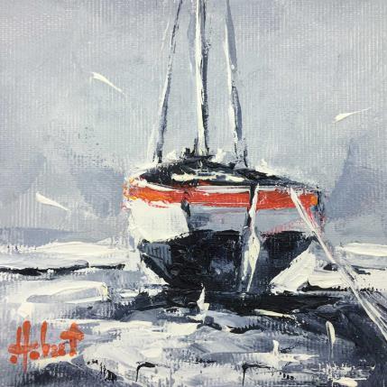 Peinture Solitaire par Hébert Franck | Tableau Figuratif Huile Marine, Paysages