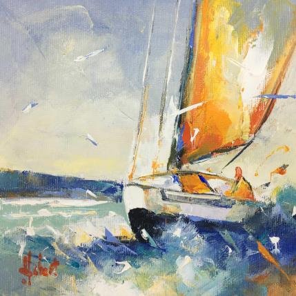 Peinture Face Au Vent par Hébert Franck | Tableau Figuratif Huile Marine, Paysages