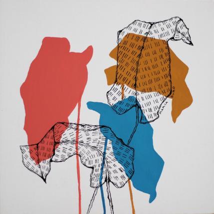 Peinture Calathea sur la terrasse par Duro Maria | Tableau Figuratif Acrylique Minimaliste, Nature