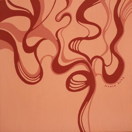 Peinture Luna Roja par Duro Maria | Tableau Abstrait Acrylique Minimaliste, Musique