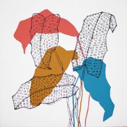 Peinture Calathea d'été par Duro Maria | Tableau Figuratif Acrylique Minimaliste, Nature