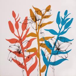 Painting Lys dans les champs by Duro Maria | Painting Figurative Acrylic Minimalist, Nature, Still-life