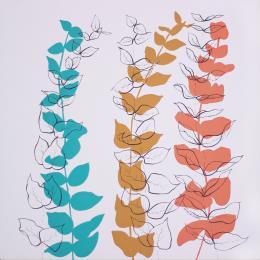 Painting Eucalyptus de printemps by Duro Maria | Painting Figurative Acrylic Minimalist, Nature, Still-life