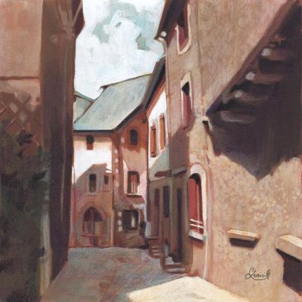 Peinture Au pied du mur de la cité par Gemini. H  | Tableau Réalisme Acrylique, Huile Architecture, Urbain