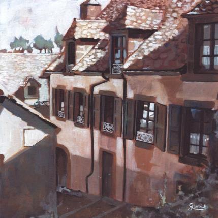 Peinture Chemin de traverse par Gemini. H  | Tableau Réalisme Acrylique, Huile Architecture, Urbain