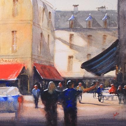 Peinture Atwerpen par Min Jan | Tableau Figuratif Aquarelle Urbain
