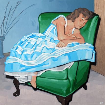 Peinture Sleeping beauty par ZIM | Tableau Figuratif Acrylique Portraits, Scènes de vie, Société