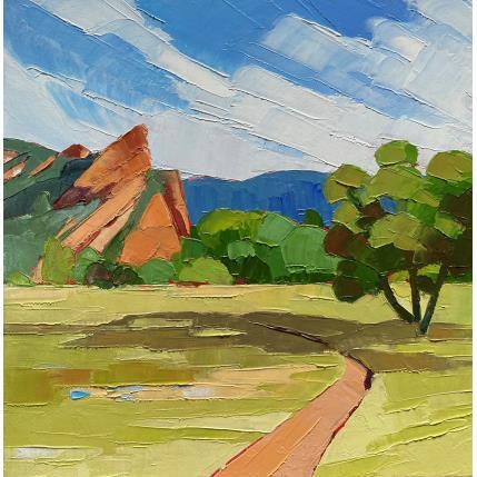 Peinture Les rochers rouges  par Clavel Pier-Marion | Tableau Impressionnisme Huile Paysages