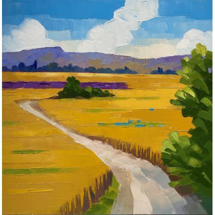Peinture Dans les blés par Clavel Pier-Marion | Tableau Impressionnisme Huile