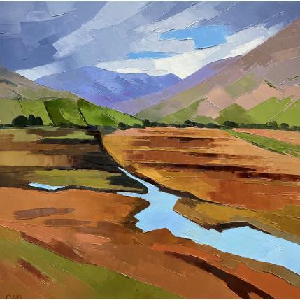 Peinture Dans les tourbières  par Clavel Pier-Marion | Tableau Impressionnisme Huile Paysages