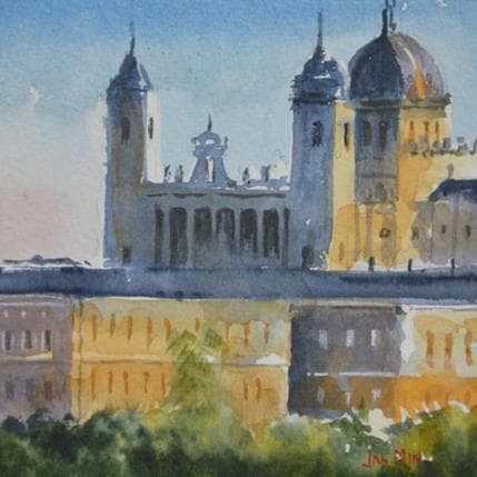 Peinture Madrid 1 par Min Jan | Tableau Figuratif Aquarelle Urbain