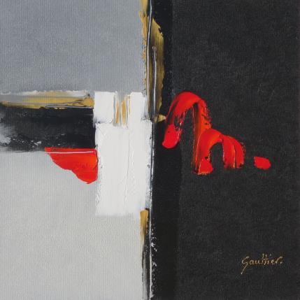 Peinture Carte noire par Gaultier Dominique | Tableau Abstrait Huile Minimaliste