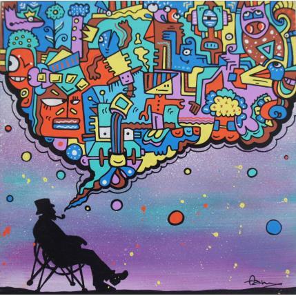 Peinture Just chill par Fanny | Tableau Street Art Bois