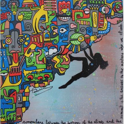 Peinture Conquer it! par Fanny | Tableau Street Art Bois