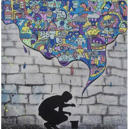 Peinture The street is mine par Fanny | Tableau Street Art Bois