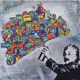 Painting Vandalisme by Fanny | Painting Street art Wood