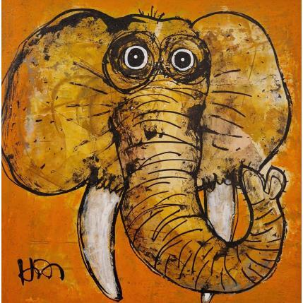 Peinture Elephant par Maury Hervé | Tableau Art Singulier