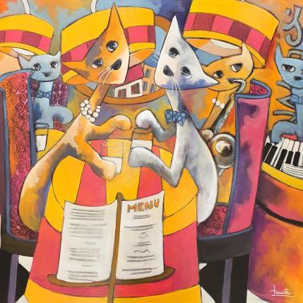 Peinture Toi et Moi par Fauve | Tableau Figuratif Acrylique, Bois, Huile Animaux, Scènes de vie