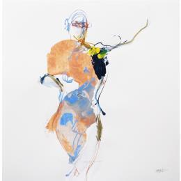 Pintura Je t'attendrai... peut-être por Cressanne | Pintura Raw art Acrylic Nude